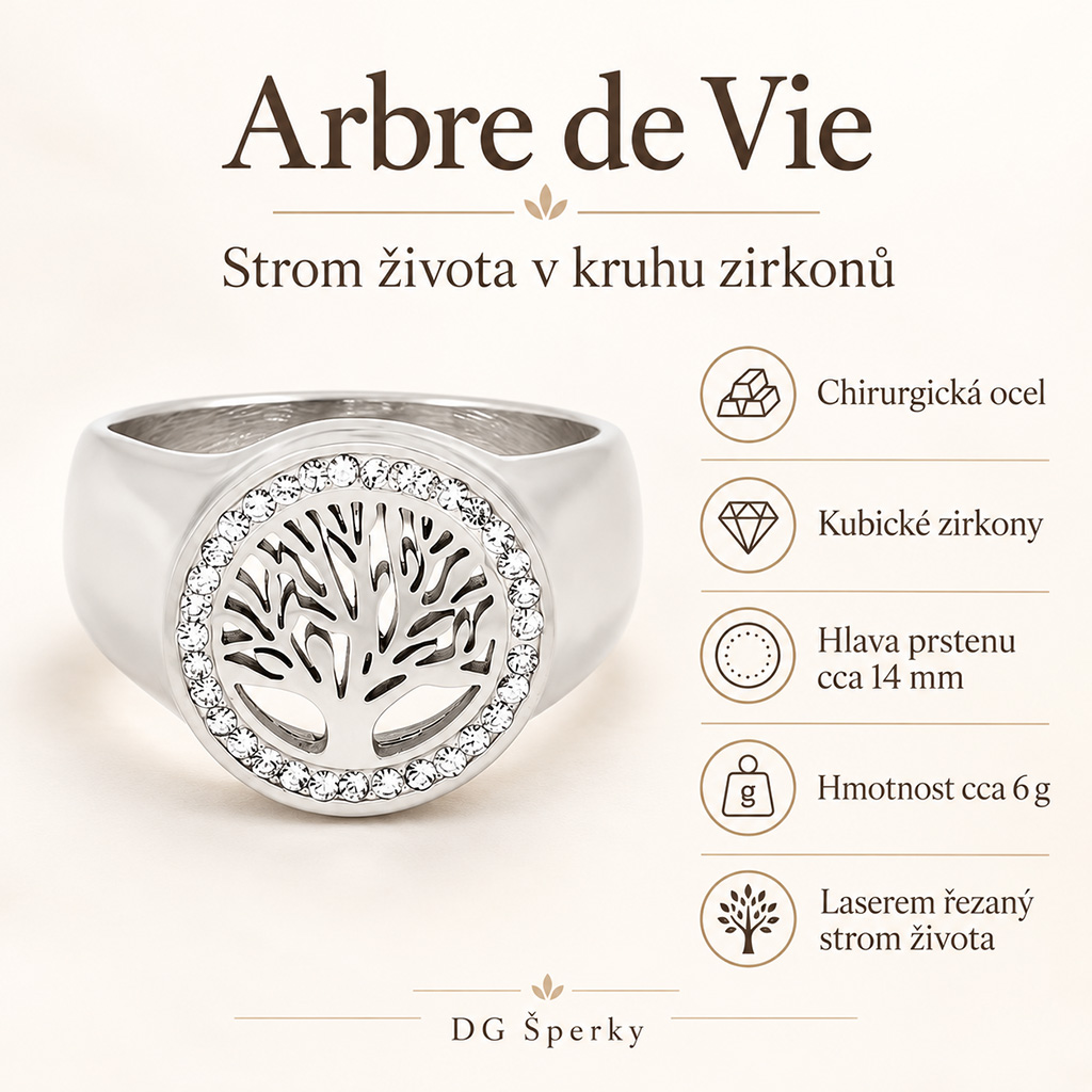 Dámský ocelový prsten Arbre de Vie (5)